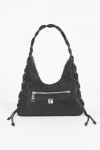 Cartera de hombro acordonada negro