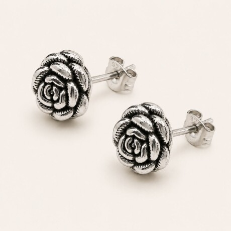 Caravanas Rose Labradas - Plata 925 Caravanas Rose Labradas - Plata 925