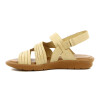 Sandalia Country Mujer Dos Tiras Con Pulsera Perla-ambar