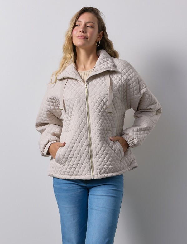 Campera Capitoneada BEIGE CLARO