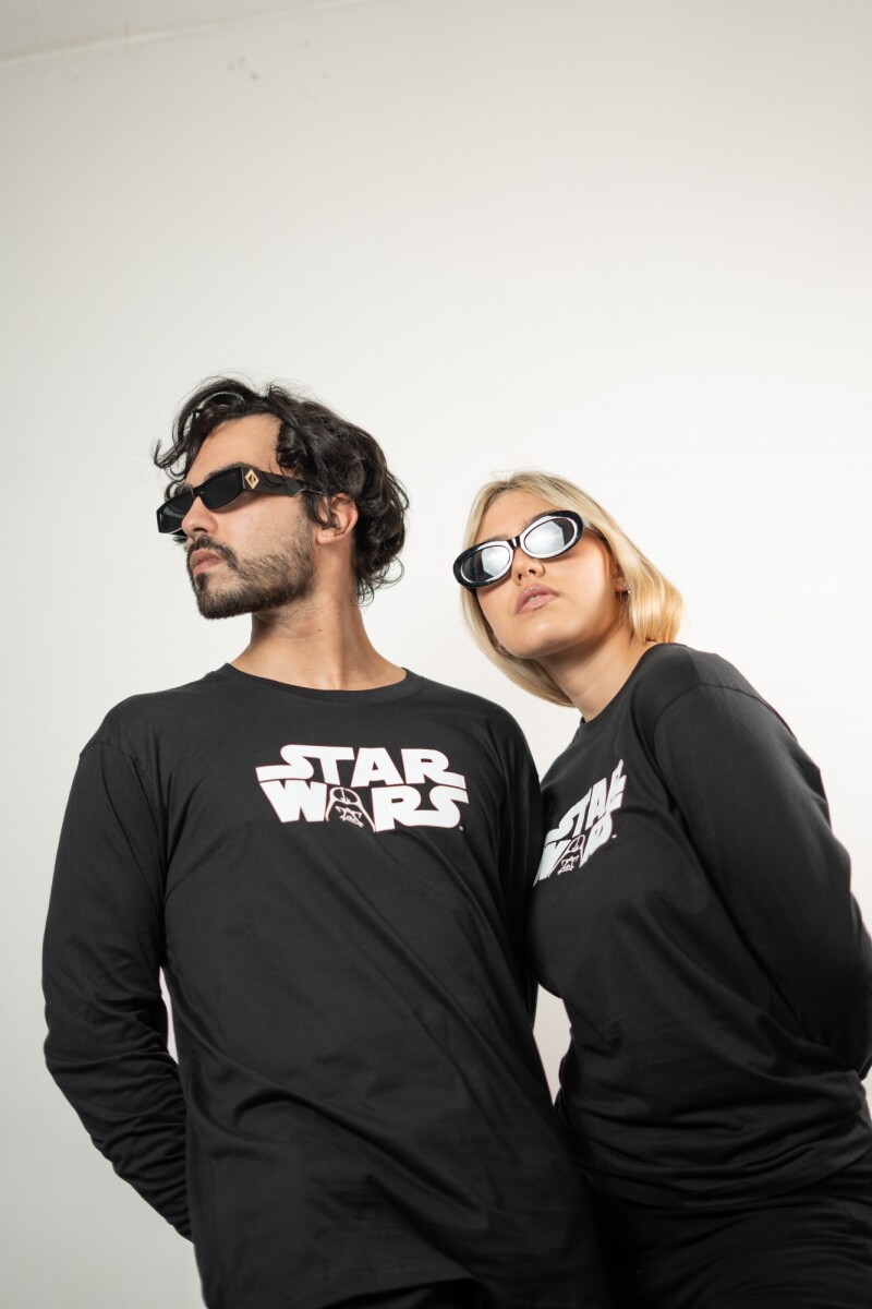 Remera m/l Starwars NEGRO