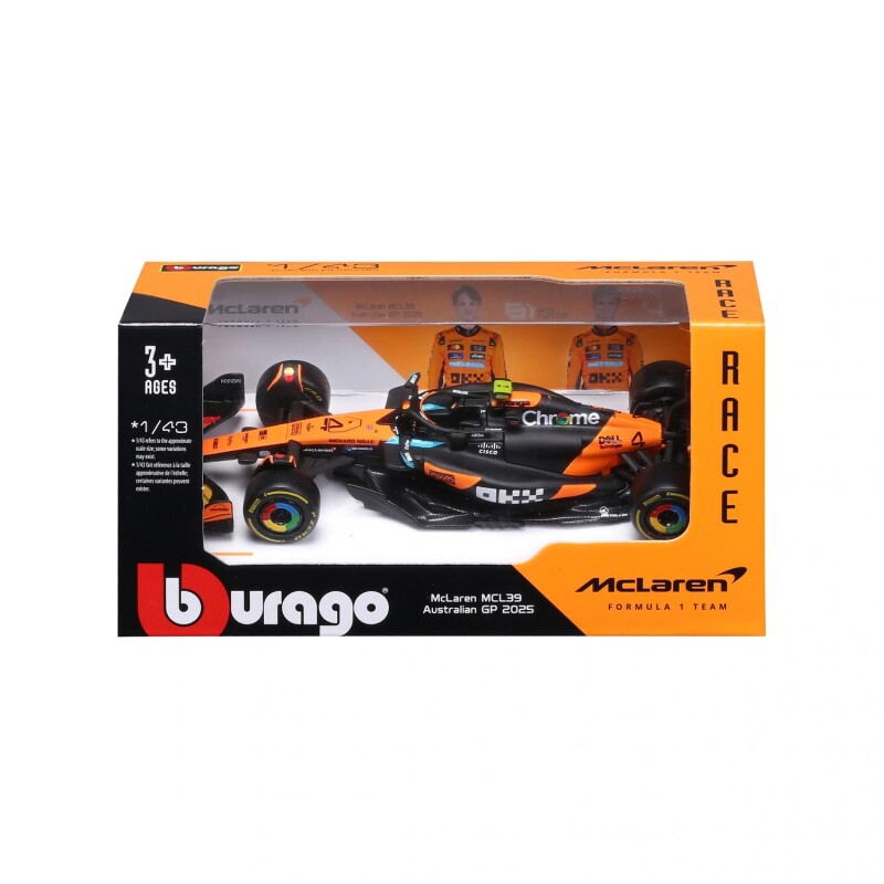Juguete Bburago Auto Miniatura Coleccionable Escala 1:43 Mclaren Nor 38248