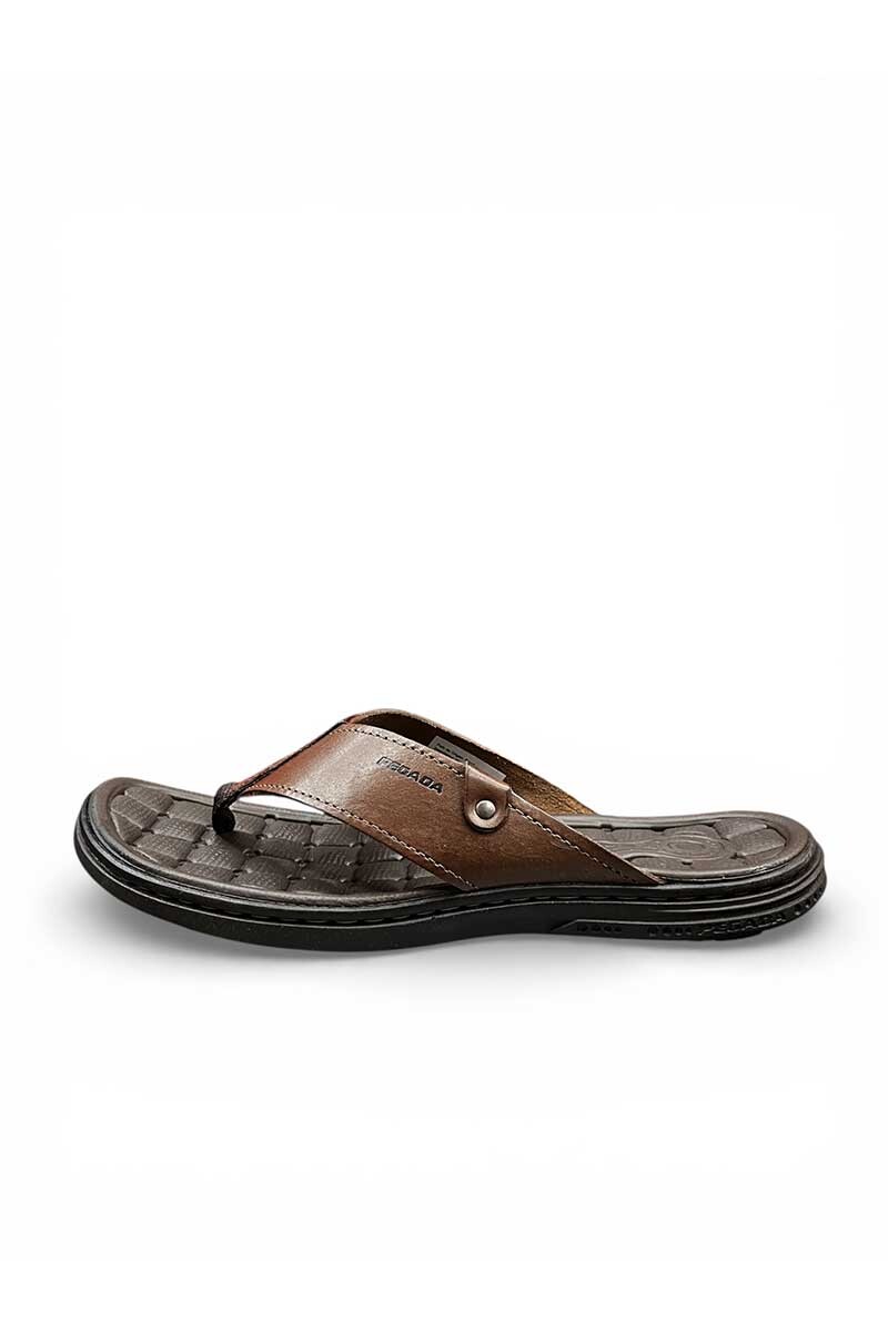 SANDALIA PEGADA OJOTA CUERO 131281 Marron