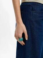 Anillo Maxi Redondeado azul