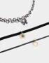 Chokers Con Mariposas Set De Chokers Con Dijes - Dorado
