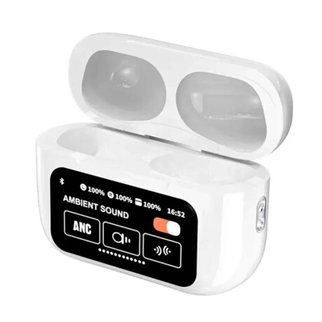 Auriculares A9 PRO Bluetooth Inalámbrico Recargable Táctil Blanco