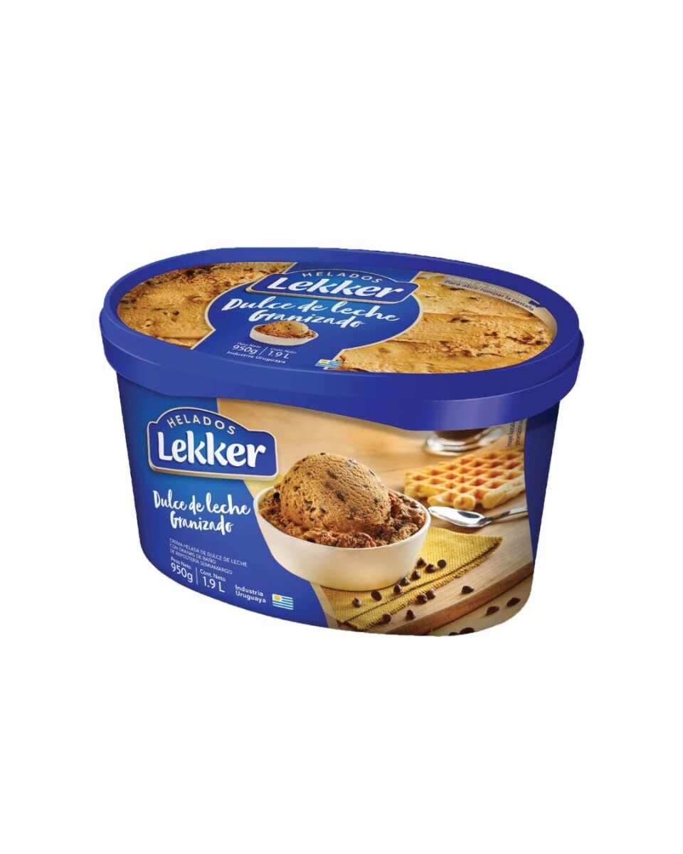 HELADO LEKKER 1.9LT DULCE DE LECHE GRANIZADO 