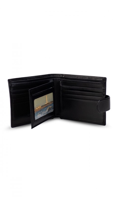 BILLETERA CUERO VULCANO NEGRO
