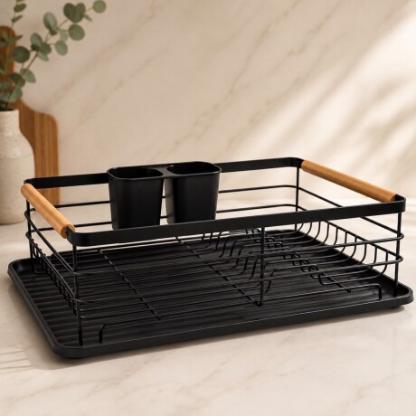 Escurridor de Platos Metálico con Base de Plástico 42cm x 32cm x 14cm Escurridor de Platos Metálico con Base de Plástico 42cm x 32cm x 14cm