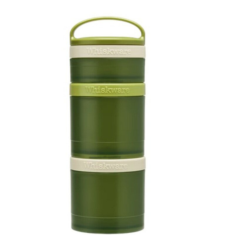 Contenedor de snacks x3 compartimentos Verde
