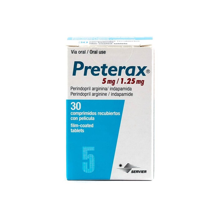 PRETERAX 5 MG./ 1,25 MG. FR. X 30 COMP. única