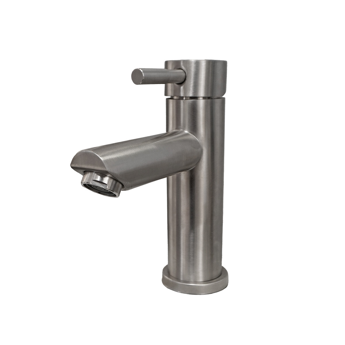 Grifería Monocomando De Lavatorio Wico Palito Acero Satin 