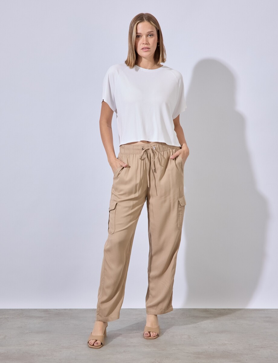 Pantalon Cargo - Khaki 