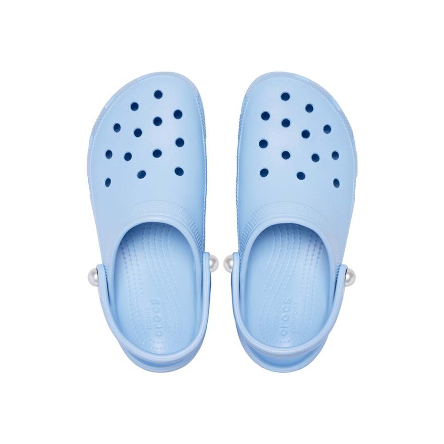 Classic Platform Pearl Clog W Blue Calcite
