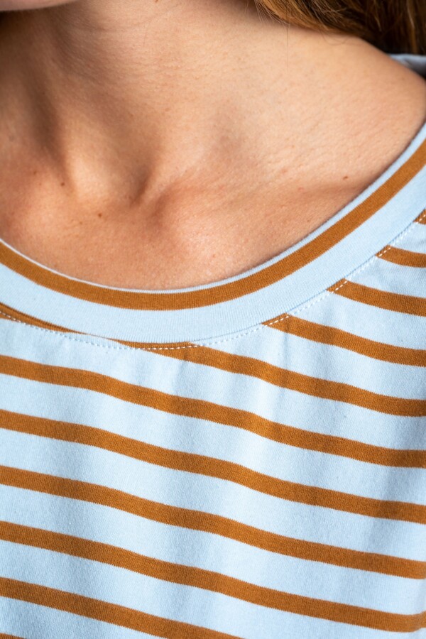 Remera Algodón Elastano Rayada Multi