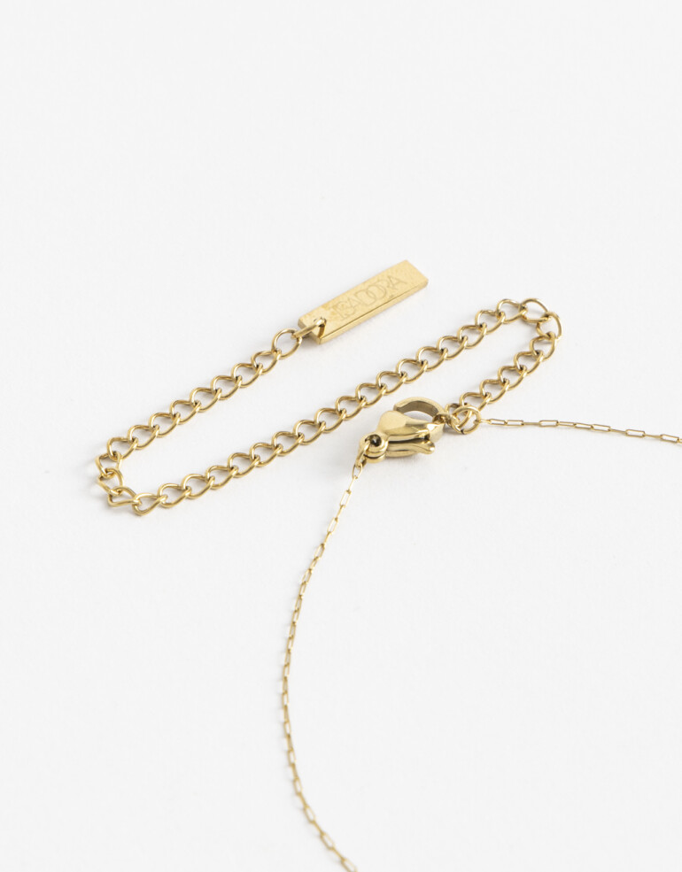 Cadena Corta con Dije Piedras Cadena Acero Healing Rituals Amazonita - Verde Claro