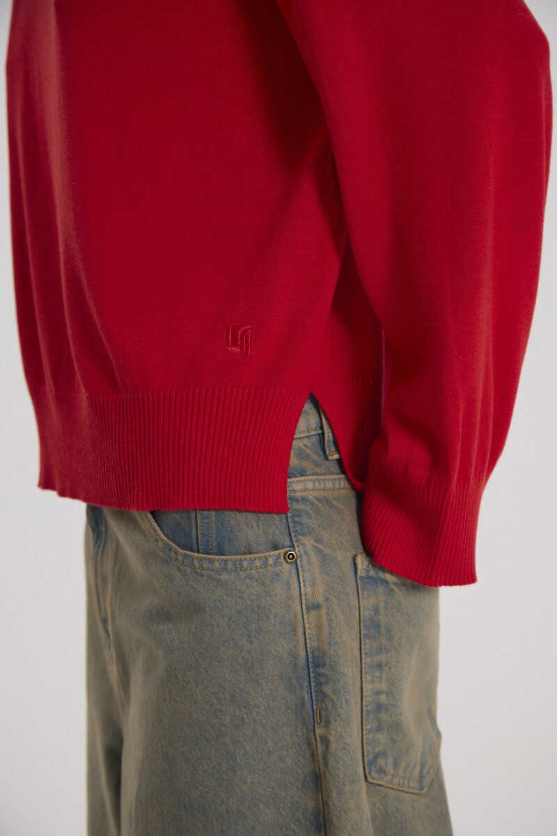 SWEATER ANCHO AGEN Rojo