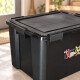 Set x2 Cajas organizadoras 80lts con 6 trabas NEGRO