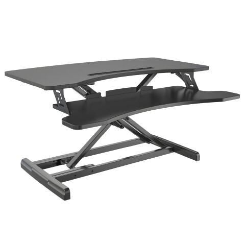 Escritorio Elevable Doble Regulable Altura Hybridesk Compu Color Negro