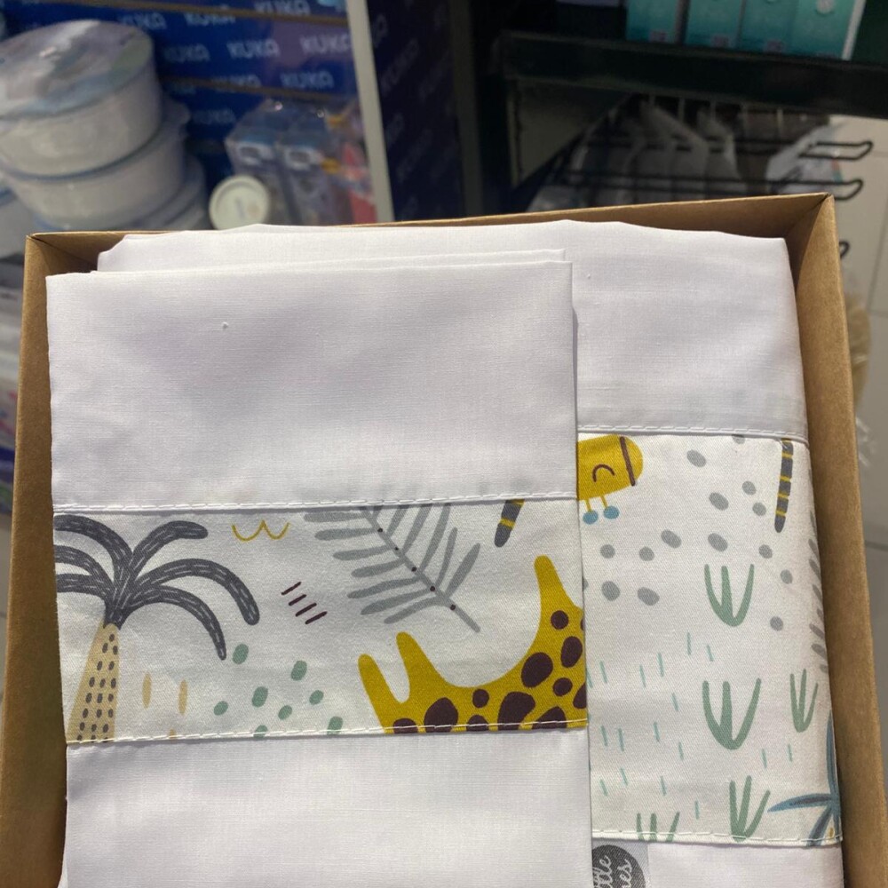 Sábanas practicuna / cuna Little Ones Safari KOALA celeste