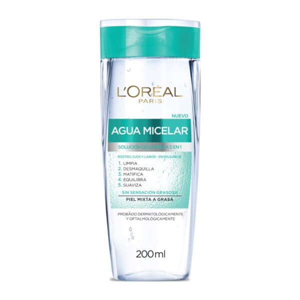 Agua Micellar L'oréal Mixta a Grasa 200ml Agua Micellar L'oréal Mixta a Grasa 200ml