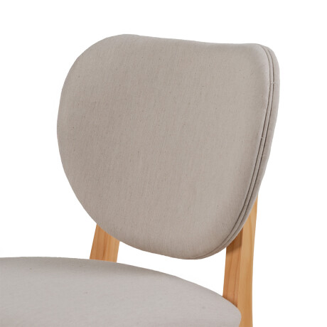 Silla Cleo - Cedro - Respaldo tapizado - Tela Rústica Natural 93