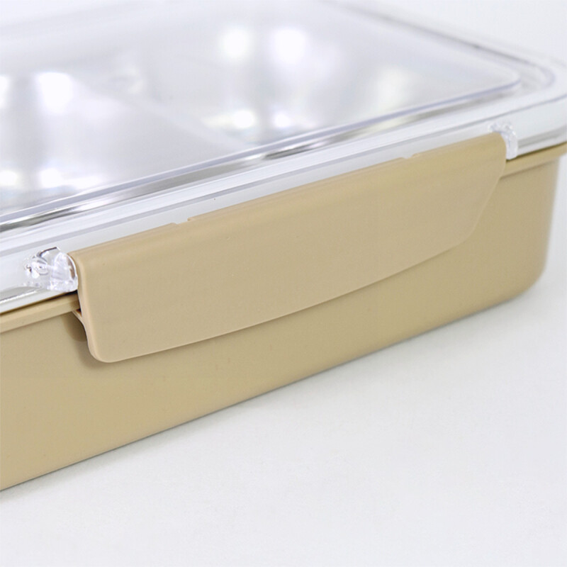 TUPPER INOX/BEIGE C/DIVISIONES 23X7X6CM Unica