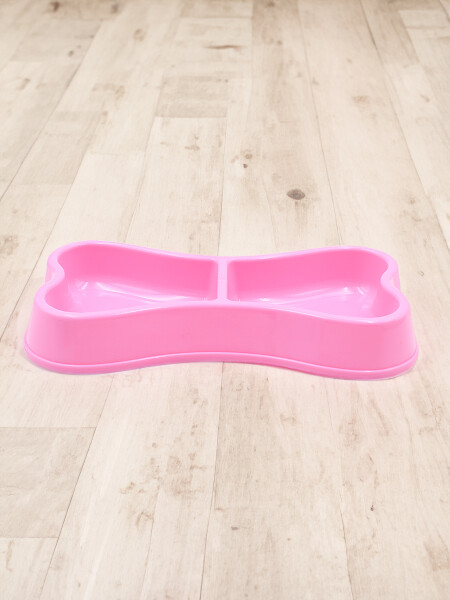 PLATO HUESO DOBLE ROSADO