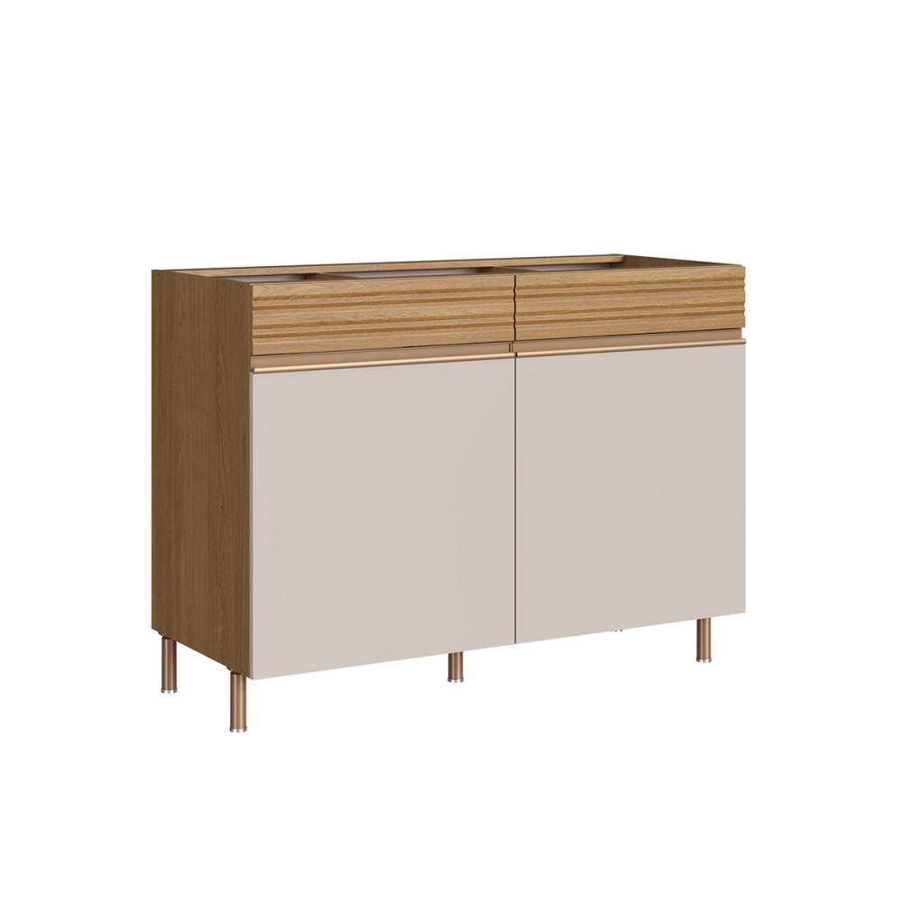 ORGANIC BAJO MESADA 2 PUERTAS Y 2 CAJONES 1.20 MTSCOLOR NATURE/SAND Organic Bajo Mesada 2 Puertas Y 2 Cajones 1.20 Mtscolor Nature/sand