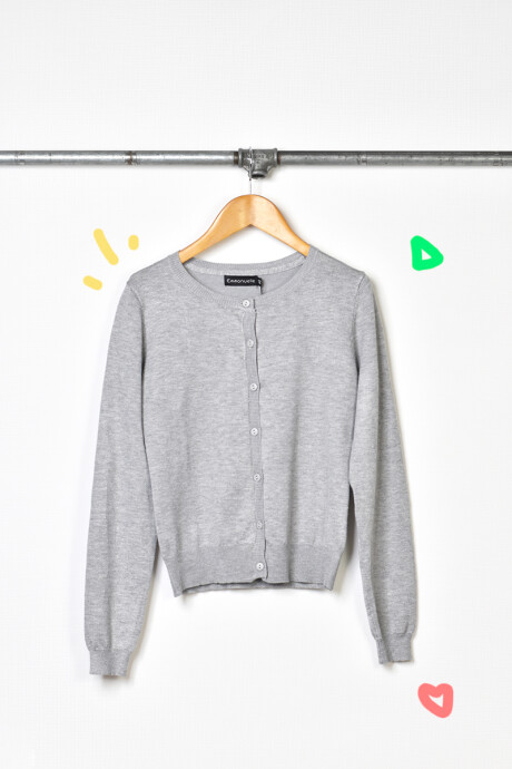 Cardigan Niña escote U Gris