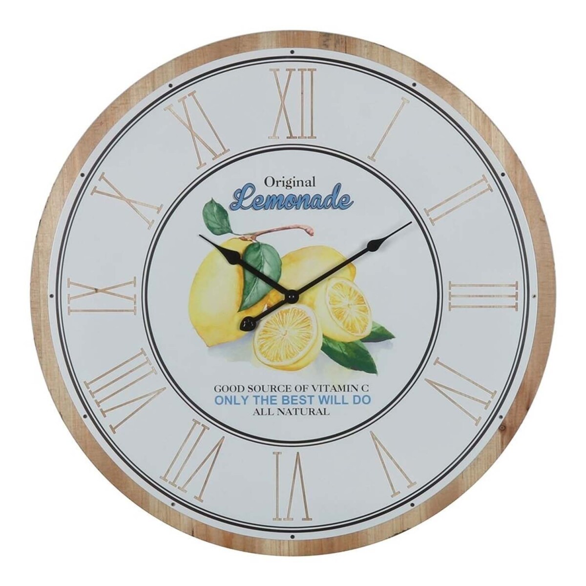 Reloj de Pared Diseño Vintage Limones Deco Cocina Barbacoa - Natural 