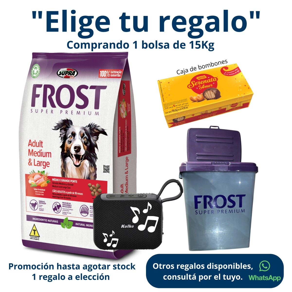 Frost Adulto Mediano Y Grande 15 + 2kg 