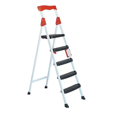 Escalera Metálica Plegable 4+1 Con Plataforma Zln1659 ESCALERA ZILAN ZLN1659