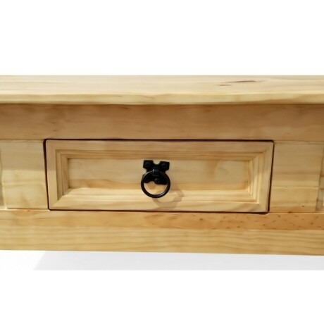 MESA RATONA LIVING DE CENTRO CON CAJÓN EN MADERA MACIZA - LÍNEA MEXICANA COLOR MADERA