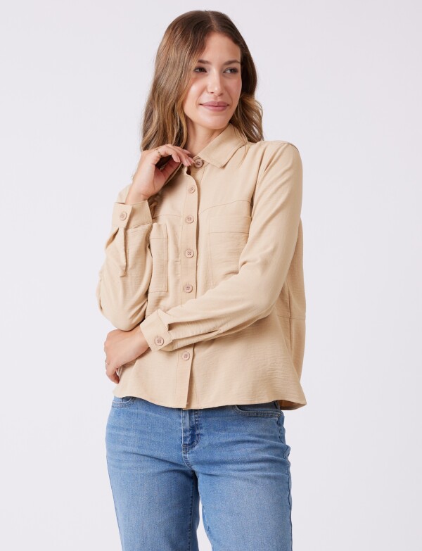 Sobrecamisa Bolsillos BEIGE
