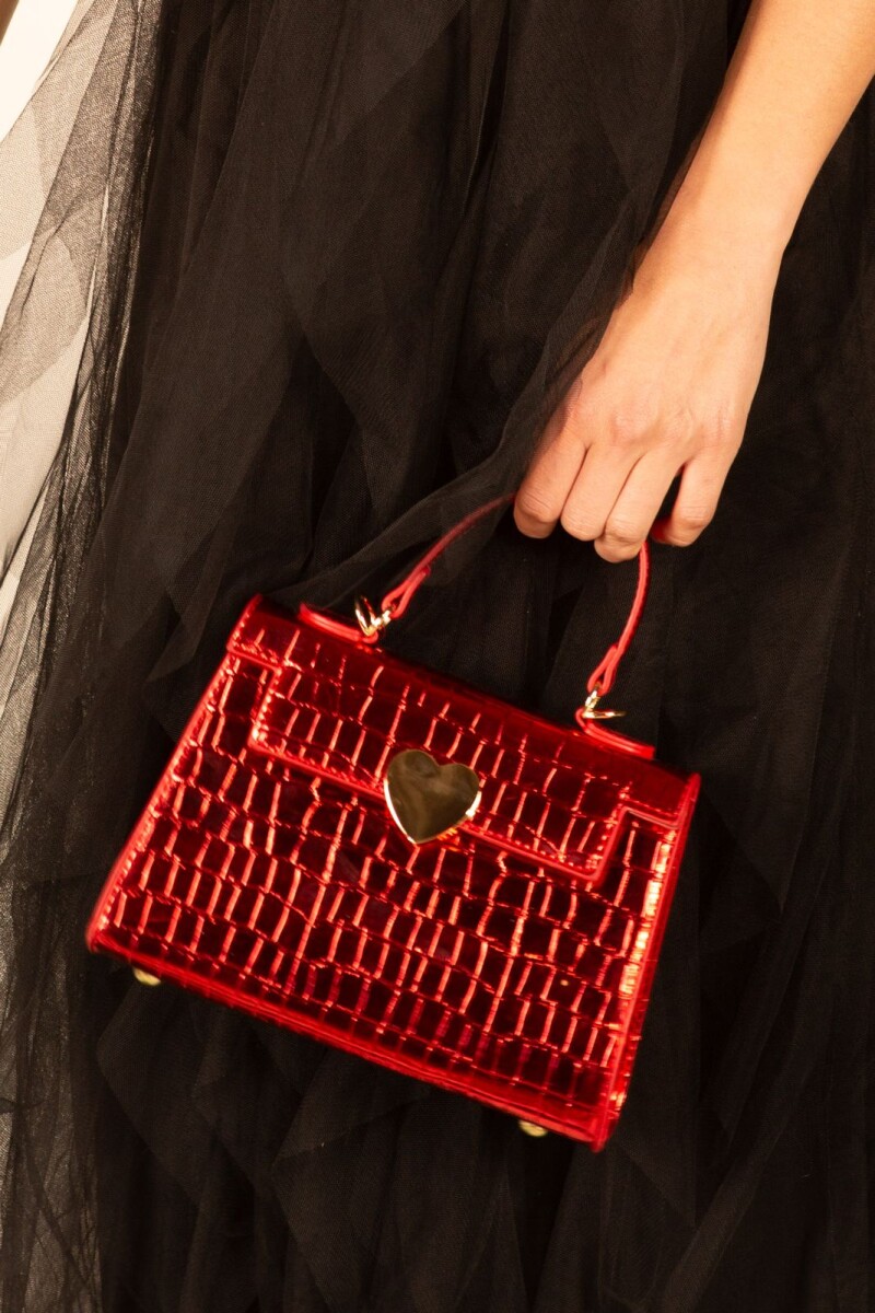 Cartera corazón charol - Rojo 