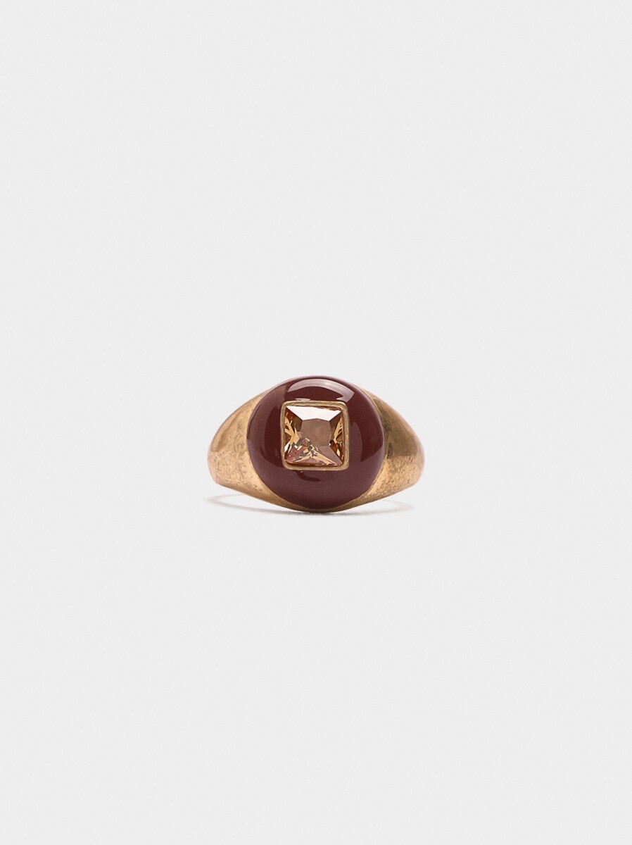 Anillo Con Circonita - multicolor 