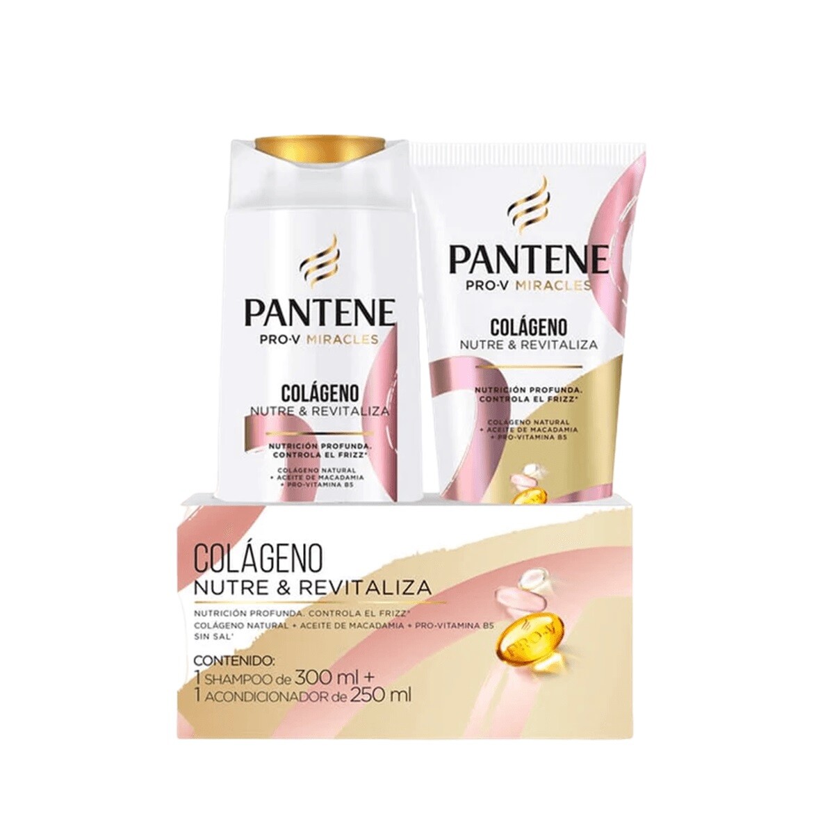 Pack Pantene Colágeno Shampoo + Crema para Peinar Nutre 