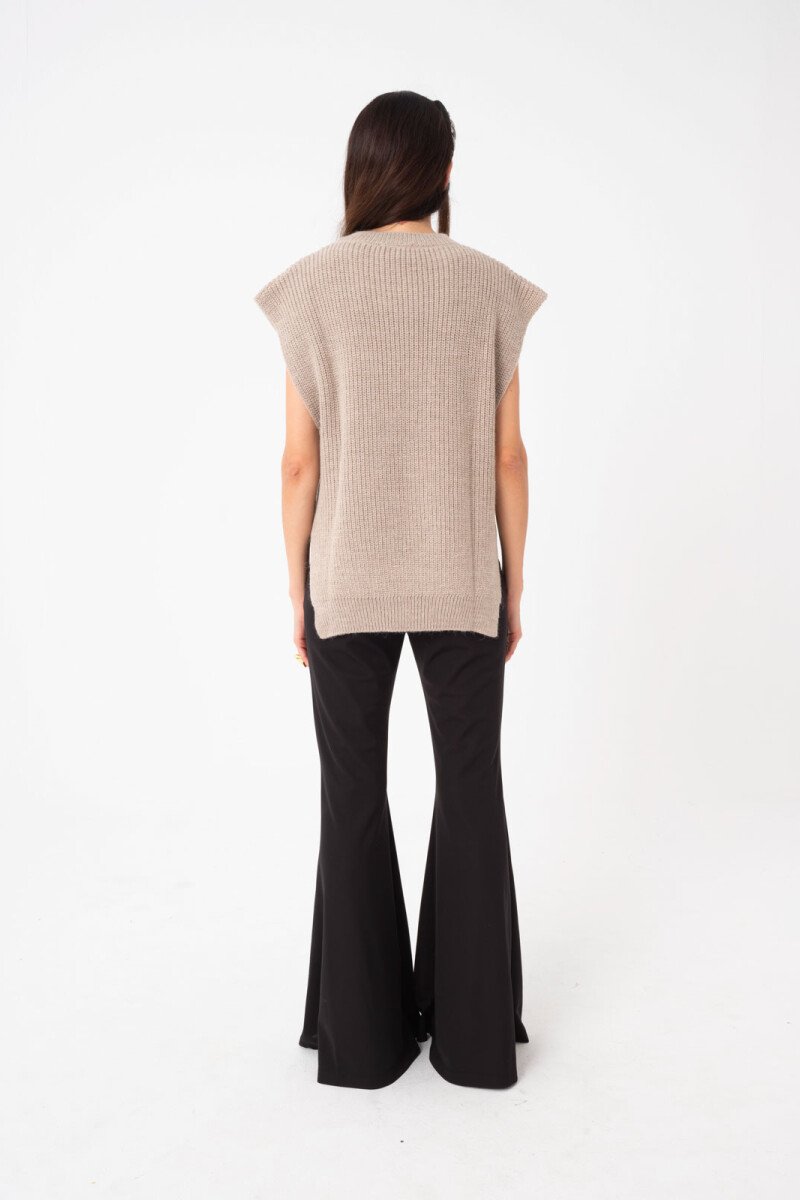 CHALECO TEJIDO Beige