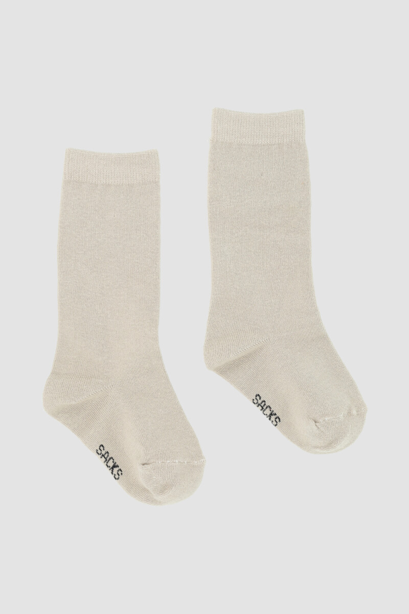 Medias lisas de algodón kids Tostados