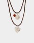 Collares Cortos Limited Edition Collar Multilayer Con Corazón - Plateado