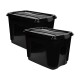 Set x2 Caja organizadora 65 lts NEGRO