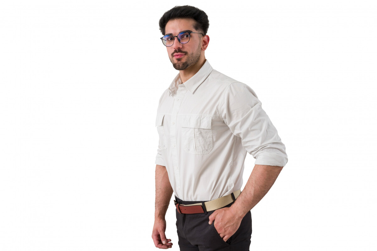 CAMISA HUNTER MANGA LARGA Gris Hielo