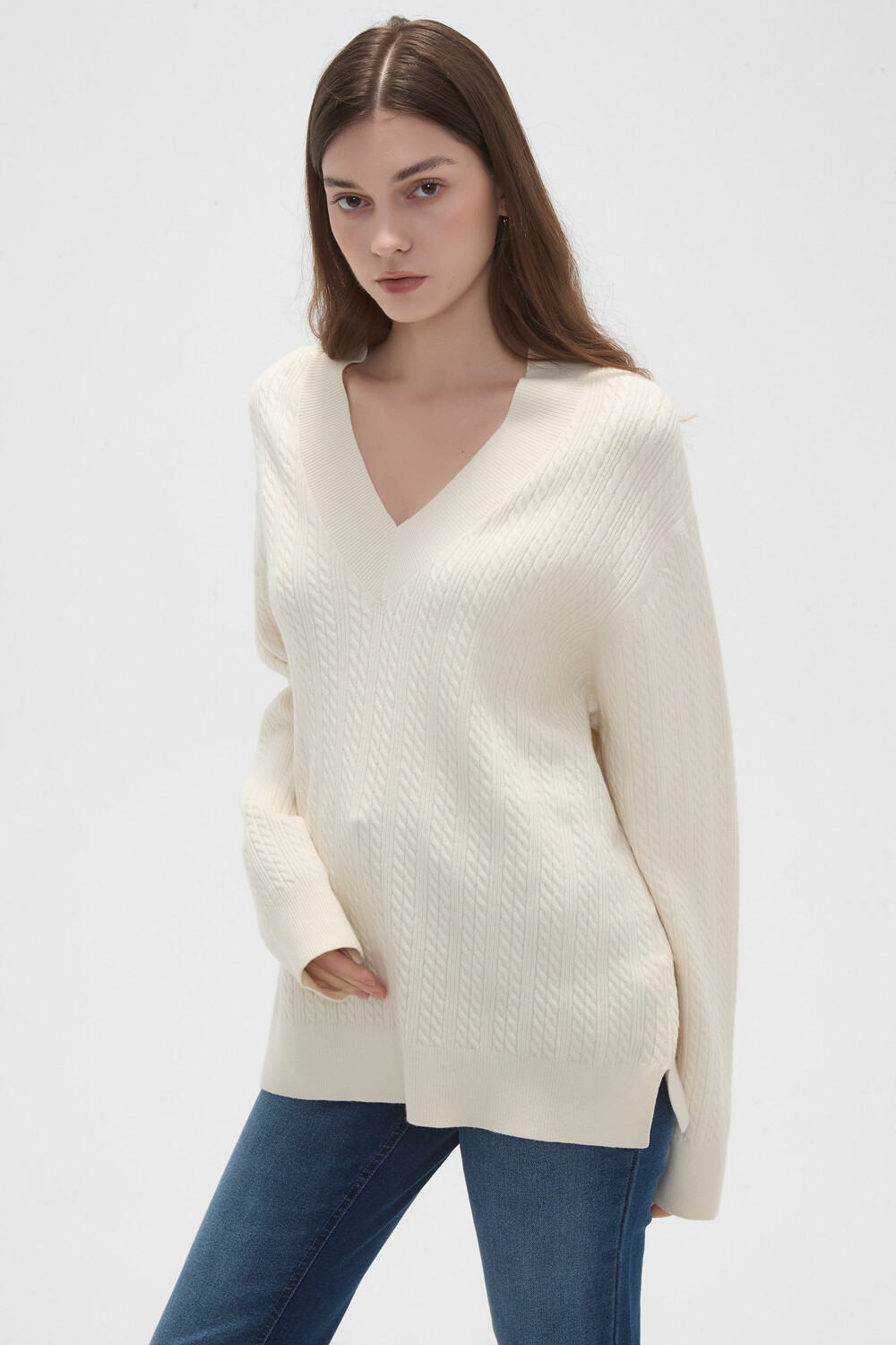 Sweater Varsity Crudo / Natural