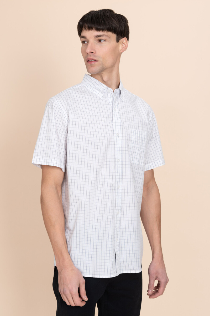 Camisa Cuadros - Blanco 