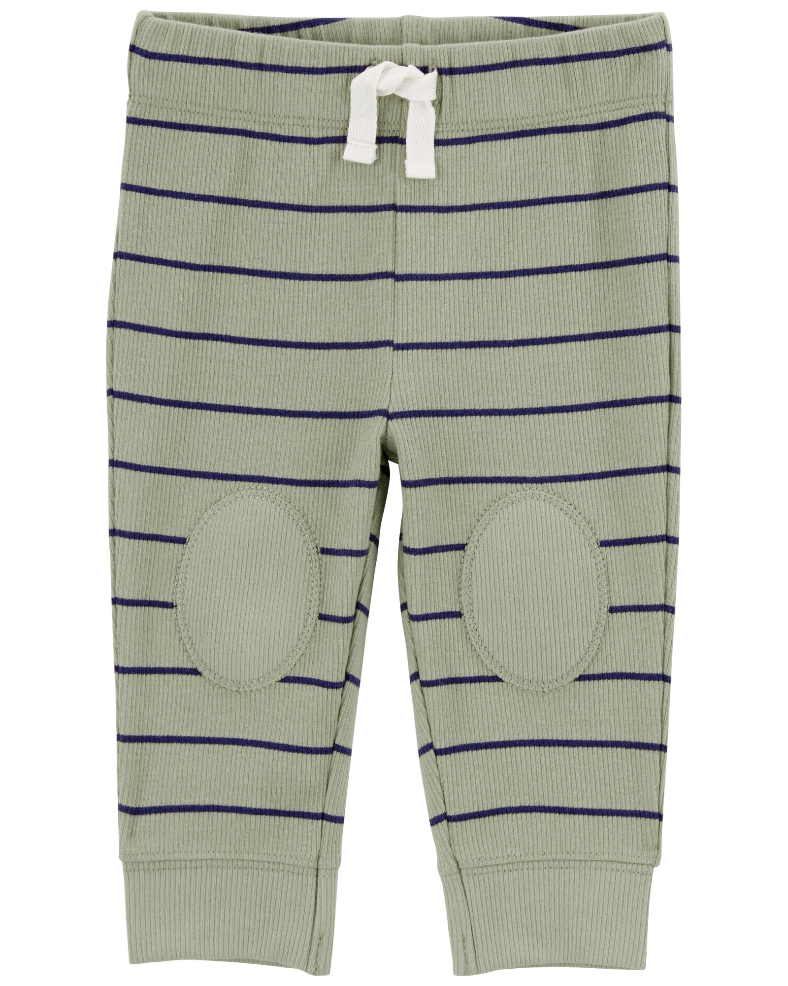 Set dos piezas de algodón, pantalón con rodilleras y body, diseño a rayas Set dos piezas de algodón, pantalón con rodilleras y body, diseño a rayas