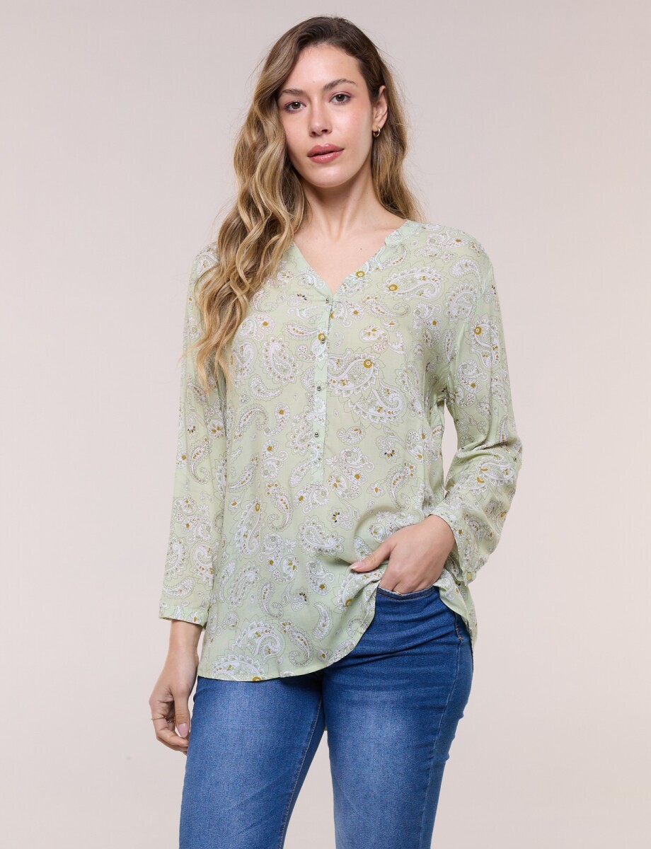 Blusa Arabescos - Verde/multi 