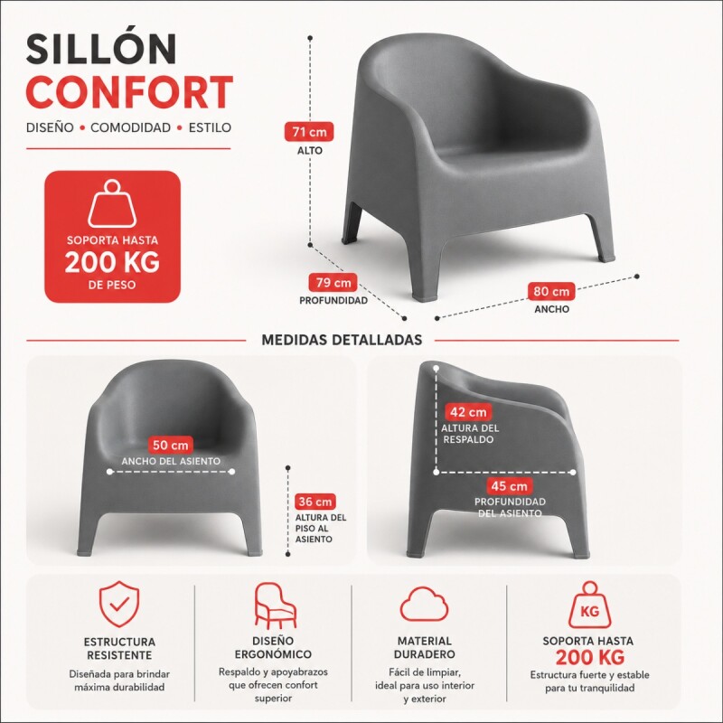 Set x2 Sillón Skarpo GRIS