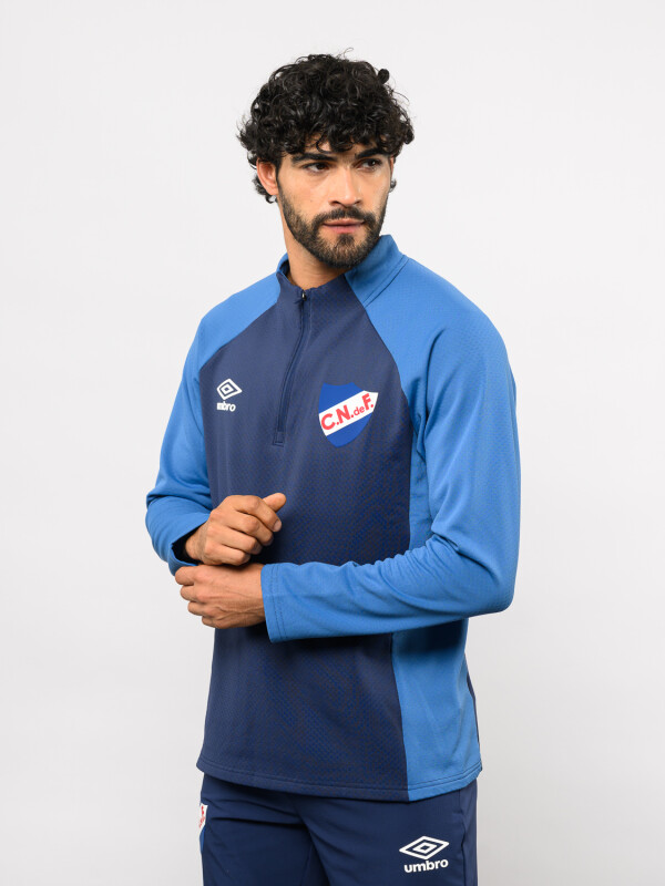 Buzo Medio Cierre Tech Nacional Hombre Azul Marino, P