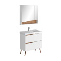 CONJUNTO DE BAÑO MODELO LILLE 80 CM COLOR BCO/TAU CON PATAS / MUEBLE + BACHA + ESPEJO Conjunto De Baño Modelo Lille 80 Cm Color Bco/tau Con Patas / Mueble + Bacha + Espejo
